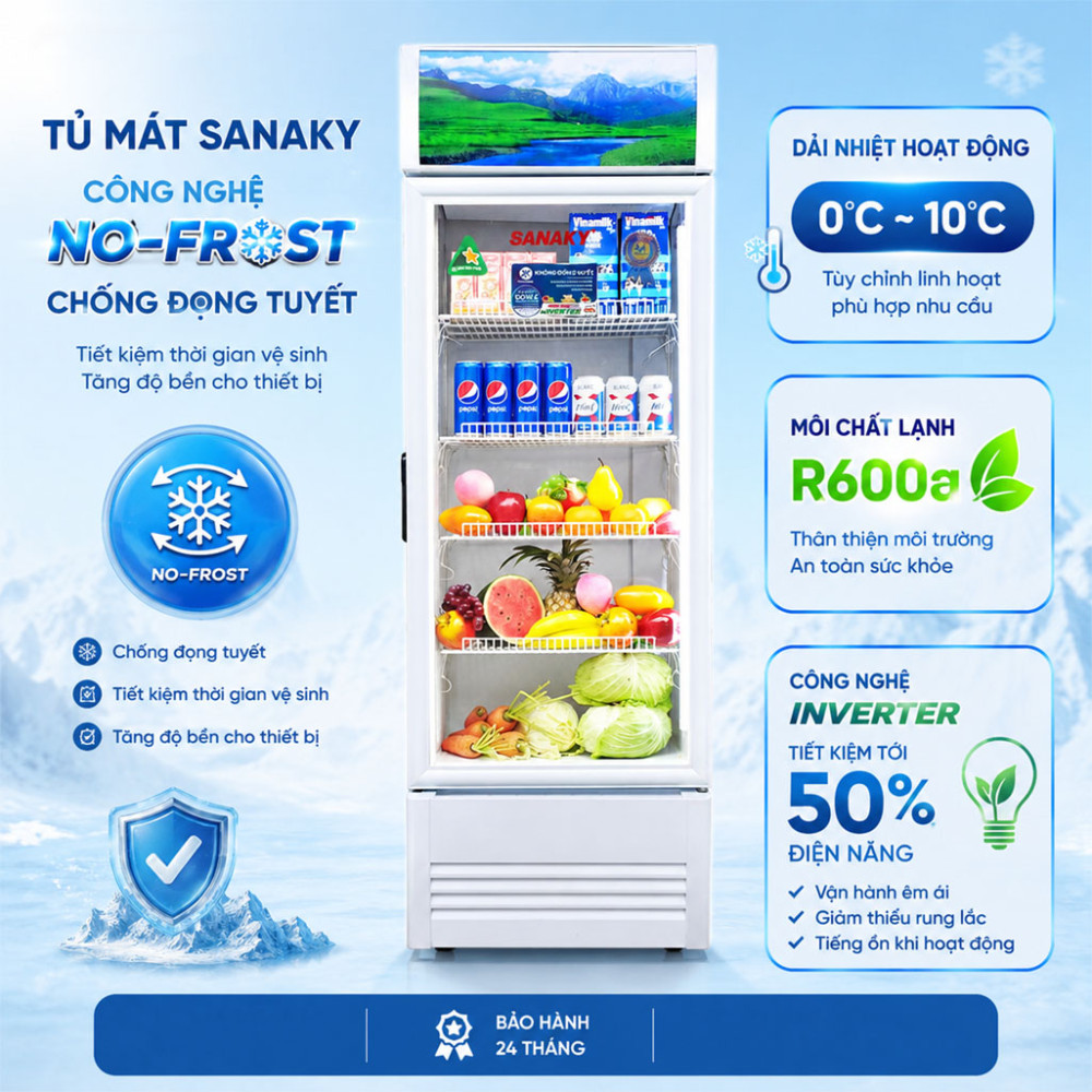 Tủ mát Inverter Sanaky VH-3588K3 - Hàng chính hãng