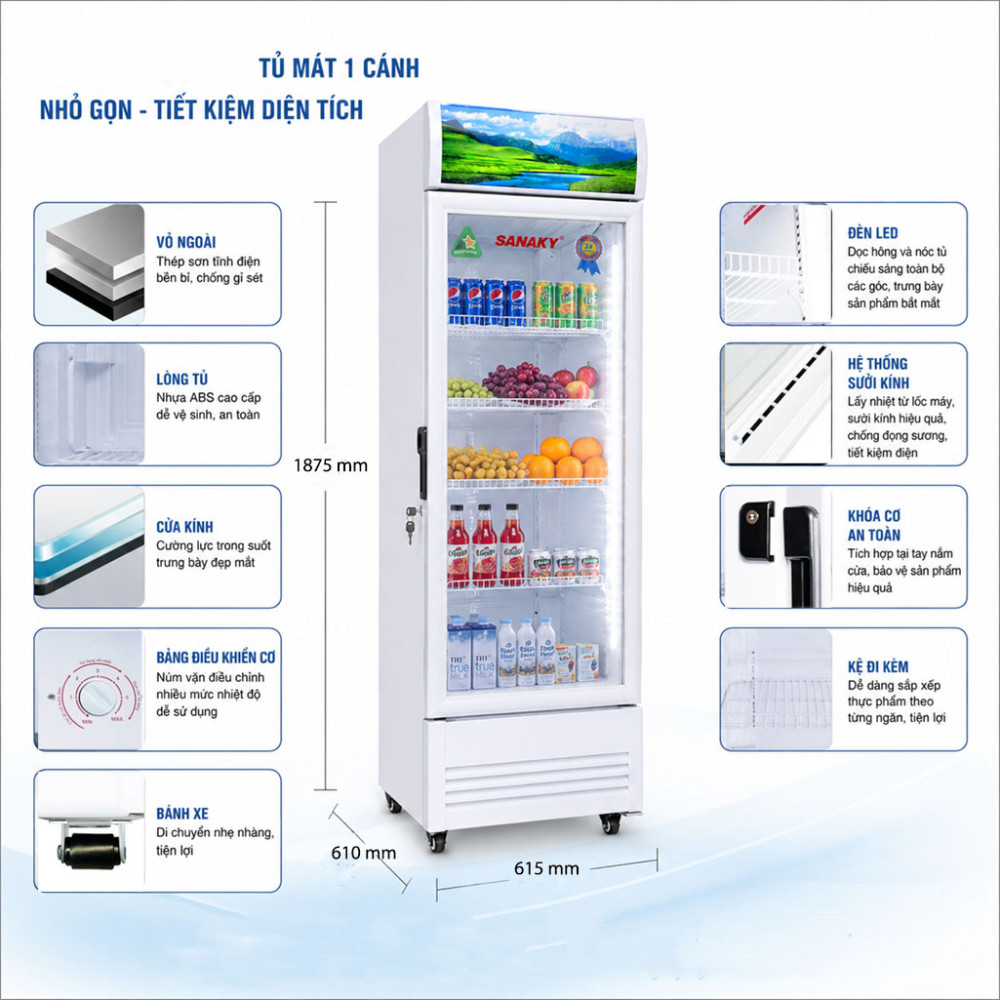 Tủ mát Inverter Sanaky VH-4088K3 - Hàng chính hãng