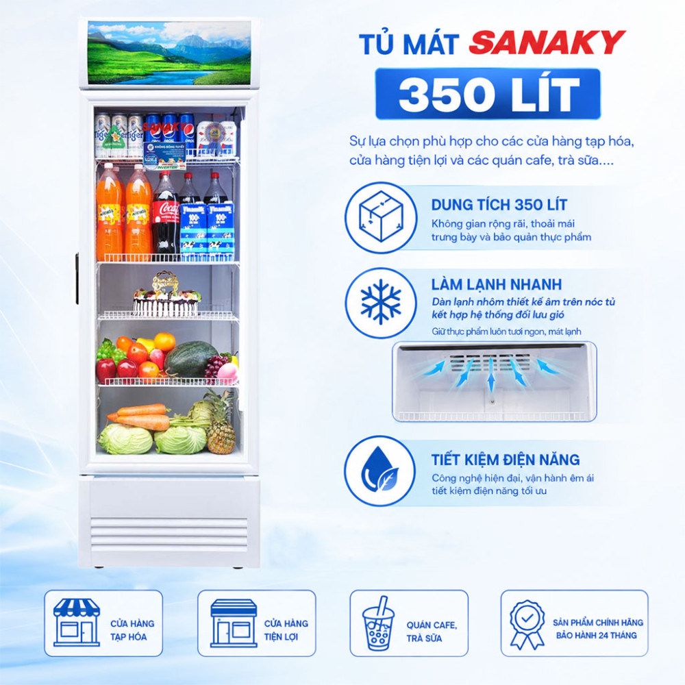 Tủ mát Inverter Sanaky VH-4088K3 - Hàng chính hãng