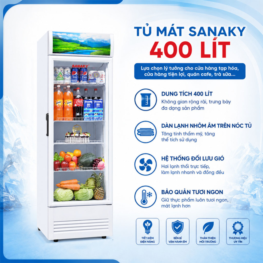 Tủ mát Inverter Sanaky VH-4588K3 - Hàng chính hãng