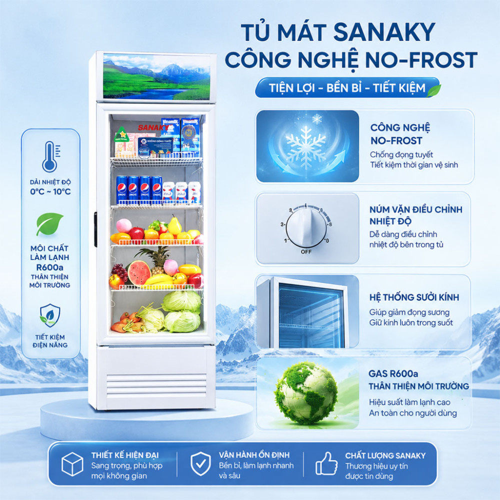 Tủ mát Sanaky VH-3588K - Hàng chính hãng