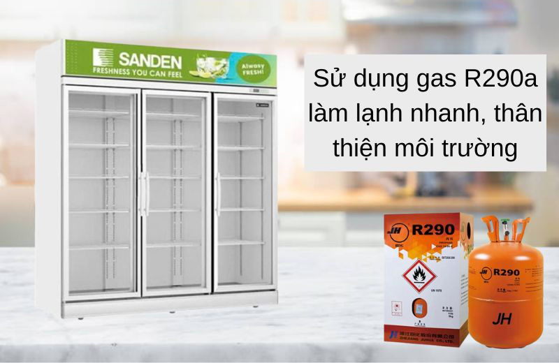 Tủ mát Sanden Intercool SPM-1800C - Hàng chính hãng
