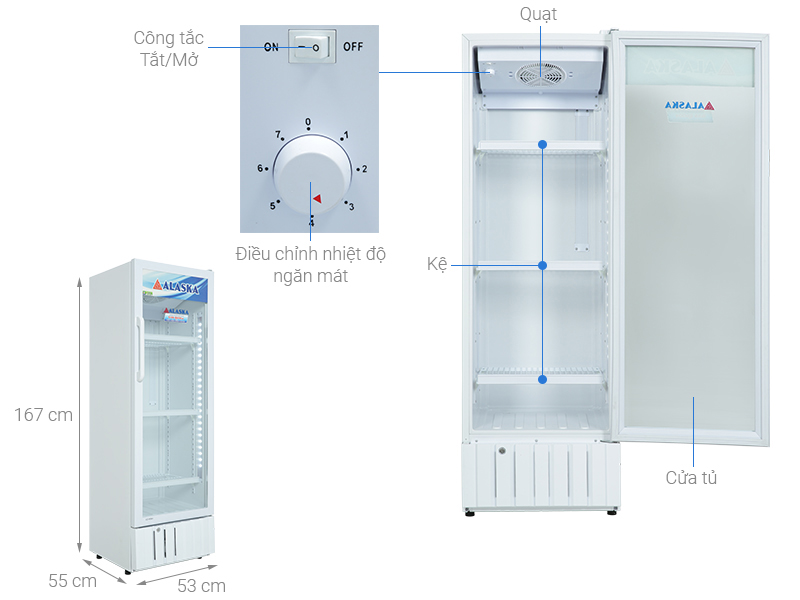 Tủ mát Alaska LC-455H - Hàng chính hãng