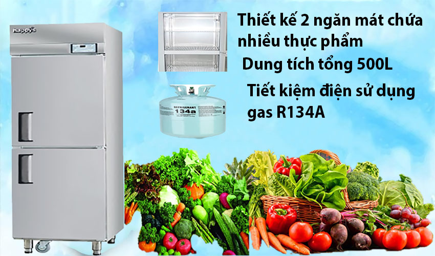 Tủ mát công nghiệp 2 cánh Happys HWA-25CR - Hàng chính hãng