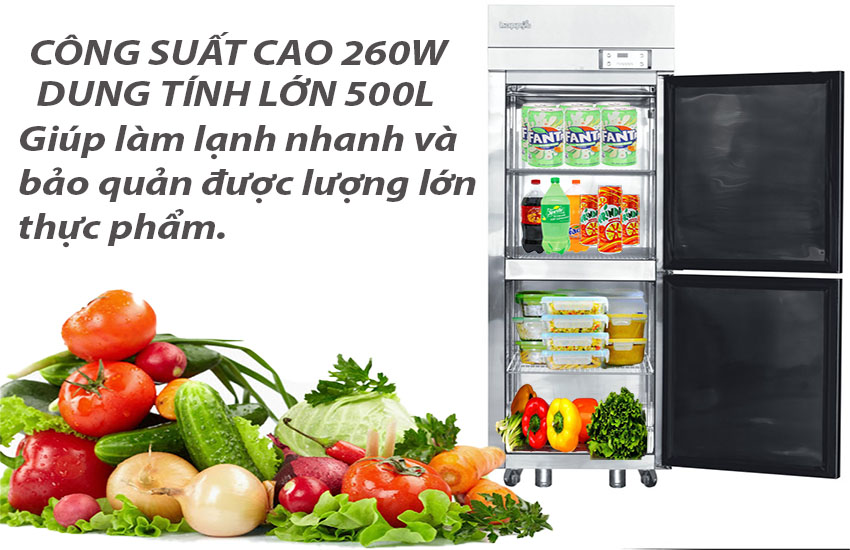 Tủ làm mát công nghiệp 2 cửa gián tiếp Happys HWI-25CR - Hàng chính hãng