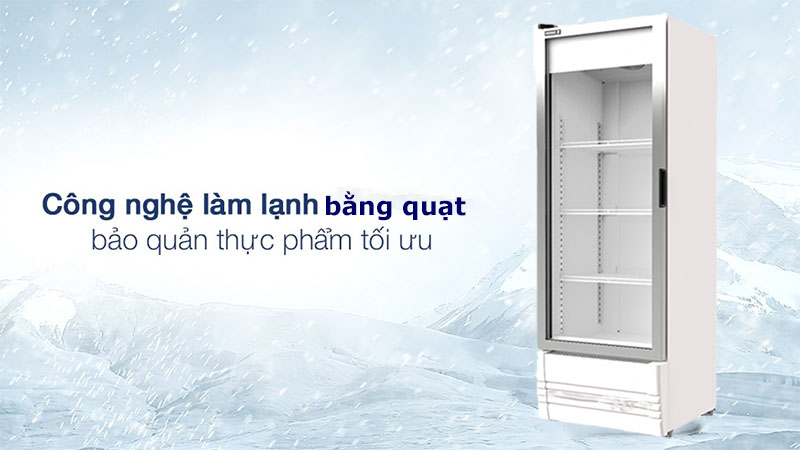 Tủ mát cửa kính Inverter Sanden SPB-0300 - Hàng chính hãng