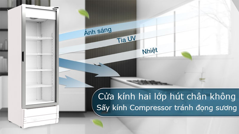 Tủ mát cửa kính Inverter Sanden SPB-0400 - Hàng chính hãng