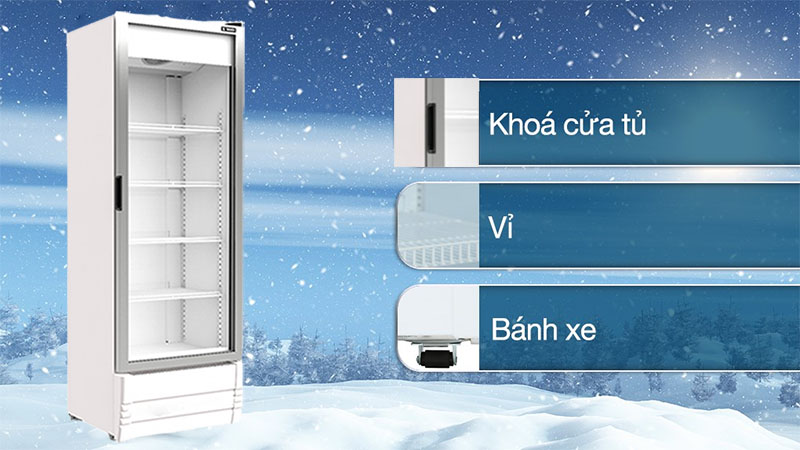 Tủ mát cửa kính Inverter Sanden SPB-0400 - Hàng chính hãng