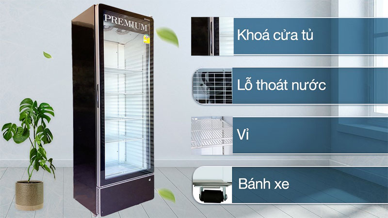 Tủ mát cửa kính Inverter Sanden SPB-0500P Premium - Hàng chính hãng