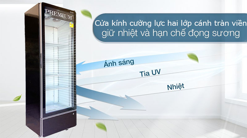 Tủ mát cửa kính Inverter Sanden SPB-0500P Premium - Hàng chính hãng