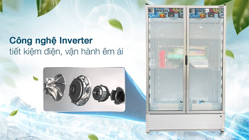 Tủ mát cửa kính Inverter Sanden SPB-1000 - Hàng chính hãng