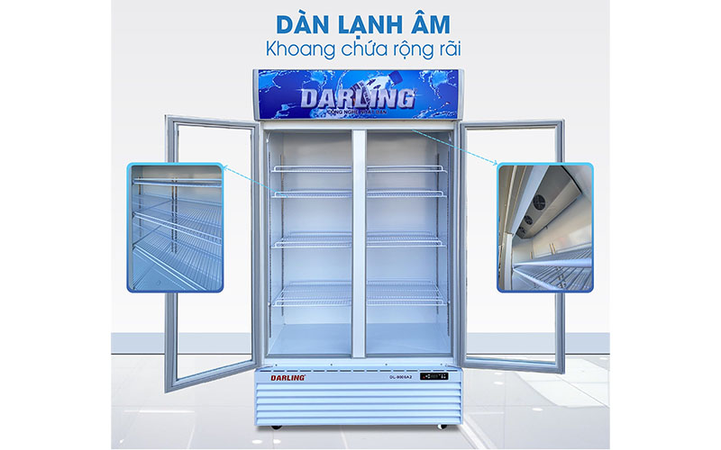 Tủ mát đứng 2 cánh 1100L Darling DL-12000A2 - Hàng chính hãng