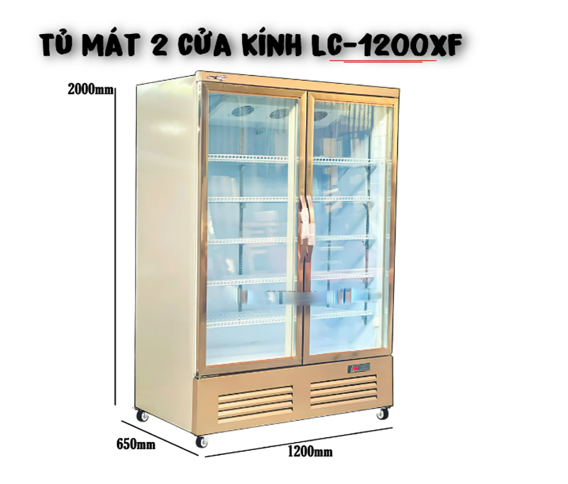 Tủ mát 2 cánh kính Snow Village LC-1200XF - Hàng chính hãng