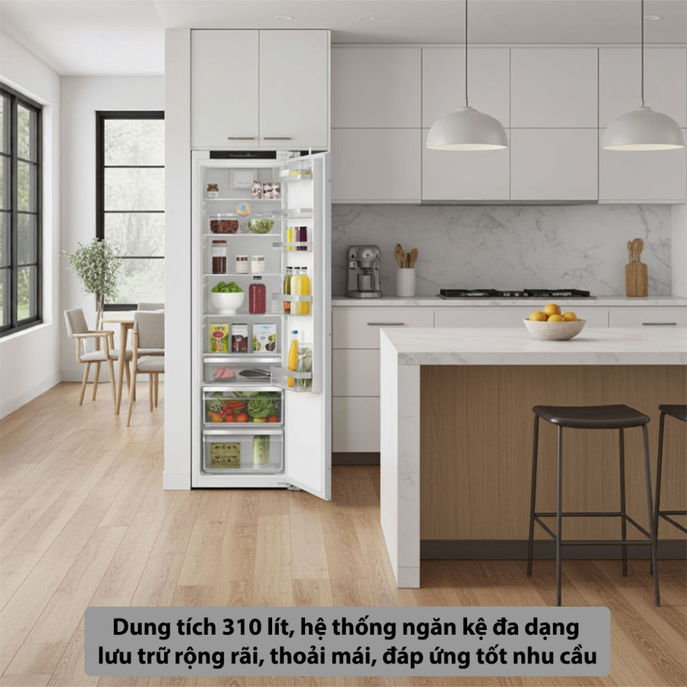 Tủ mát âm tủ Bosch KIR81ADD0 Serie 6 310 Lít - Hàng chính hãng