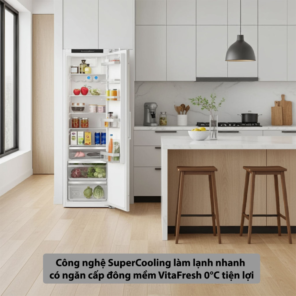 Tủ mát âm tủ Bosch KIR81ADD0 Serie 6 310 Lít - Hàng chính hãng