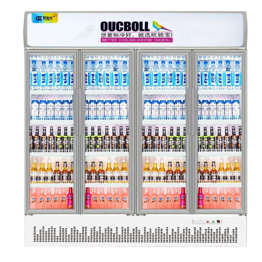 Tủ mát 4 cánh kính Oucboll 1580L LC-1580F - Hàng chính hãng