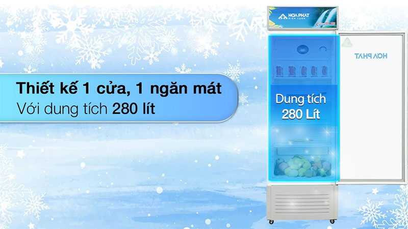 Tủ mát trưng bày Hòa Phát HSC-700F1R1 - Hàng chính hãng