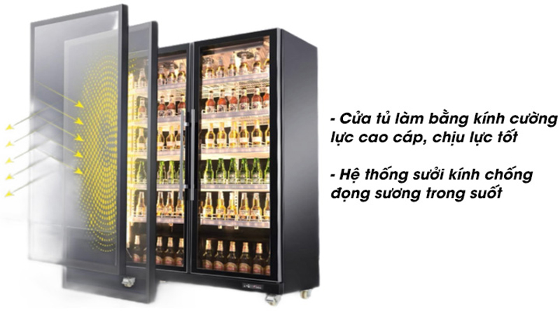Tủ mát trưng bày 2 cánh Snow Village LC-1200B - Hàng chính hãng