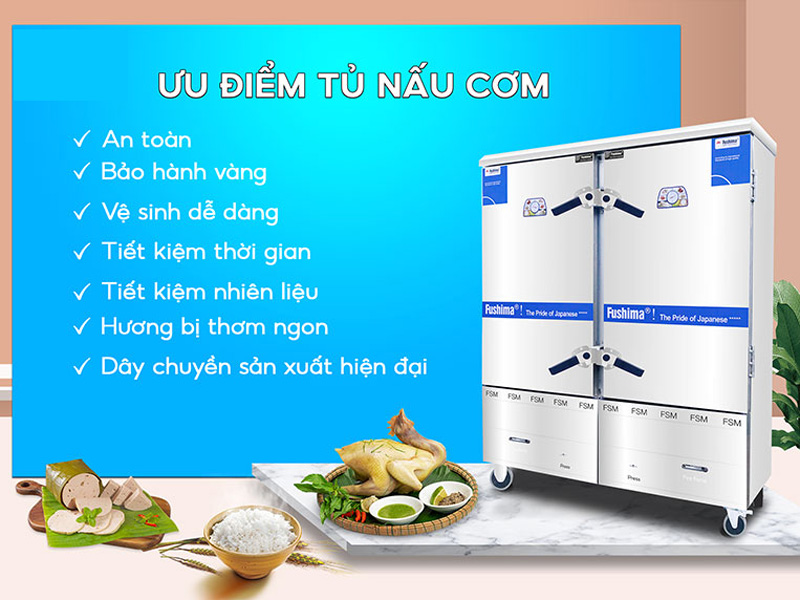 Tủ nấu cơm gas 20 khay Fushima YW-200 - Hàng chính hãng