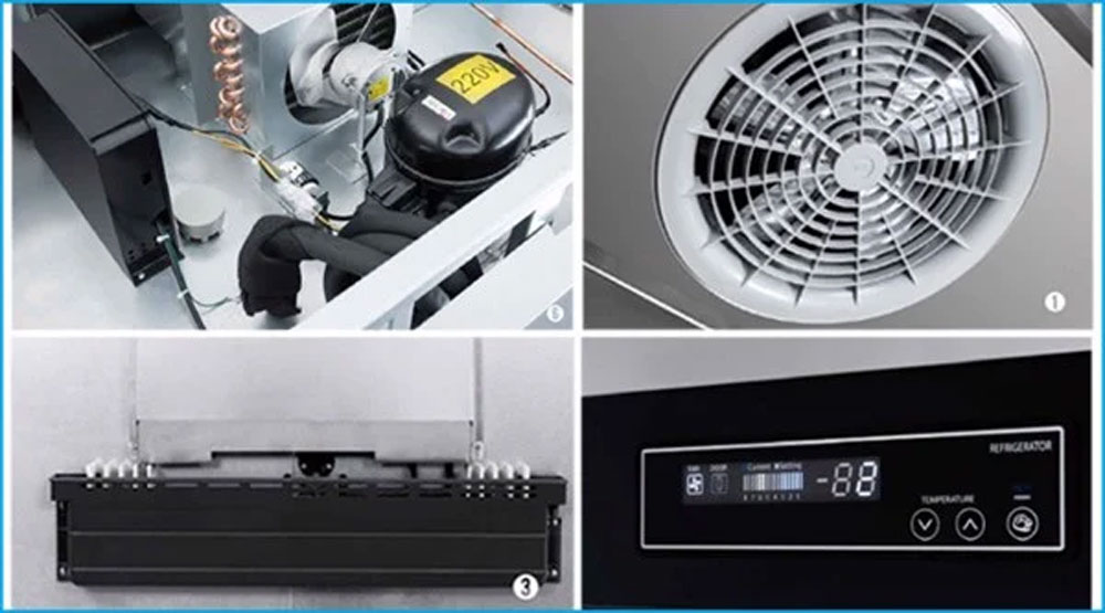 Tủ nửa đông nửa mát 4 cánh Skipio SRFT45-4P - Hàng chính hãng