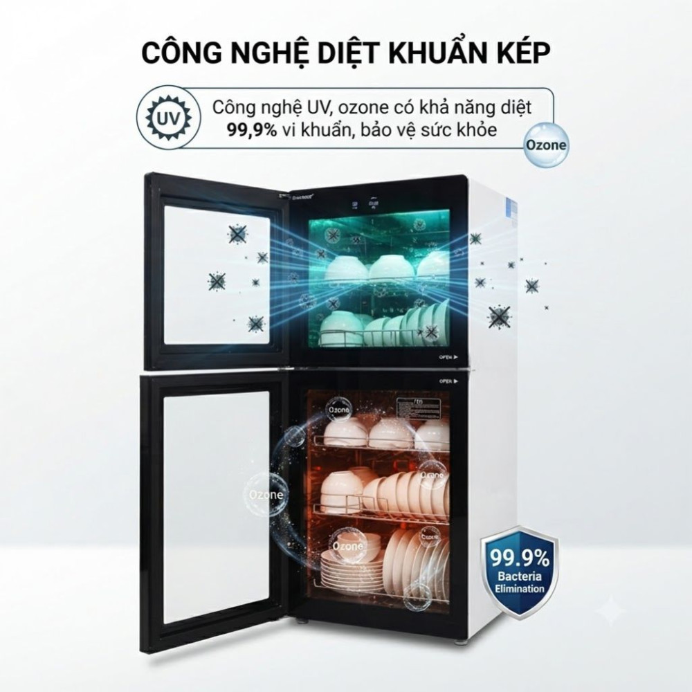 Tủ tiệt trùng sấy bát Ranox RN380 - Hàng chính hãng