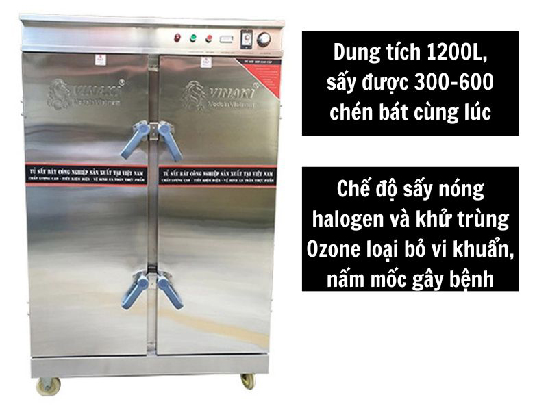 Tủ sấy chén bát Vinaki TSBVN1200 - Hàng chính hãng