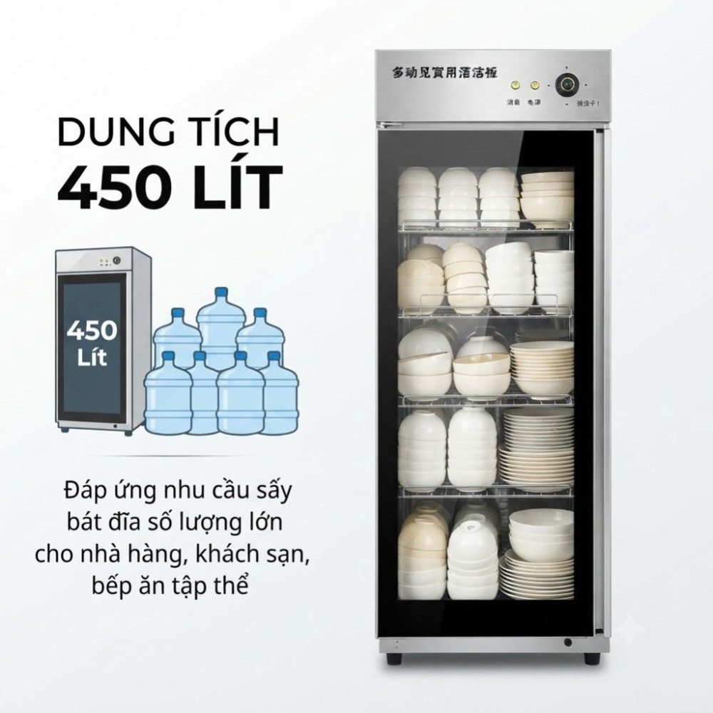 Tủ sấy chén bát công nghiệp Ranox YTP-450 - Hàng chính hãng