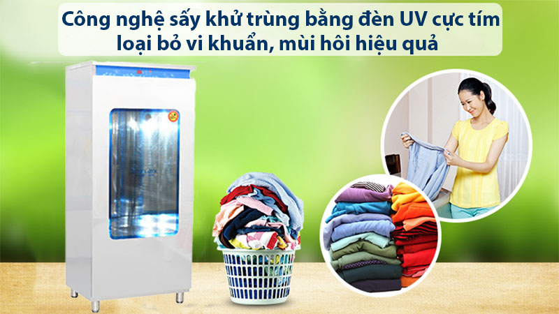 Tủ sấy diệt khuẩn quần áo Happys HPS-115AP - Hàng chính hãng