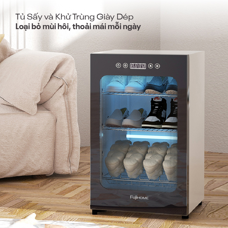 Tủ sấy giày dép khử khuẩn Fujihome SD128 - Hàng chính hãng