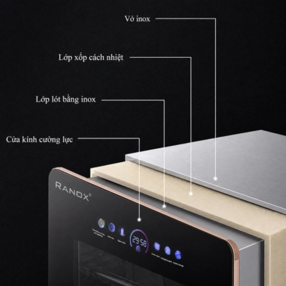 Tủ sấy tiệt trùng bát đĩa Ranox RN138 - Hàng chính hãng