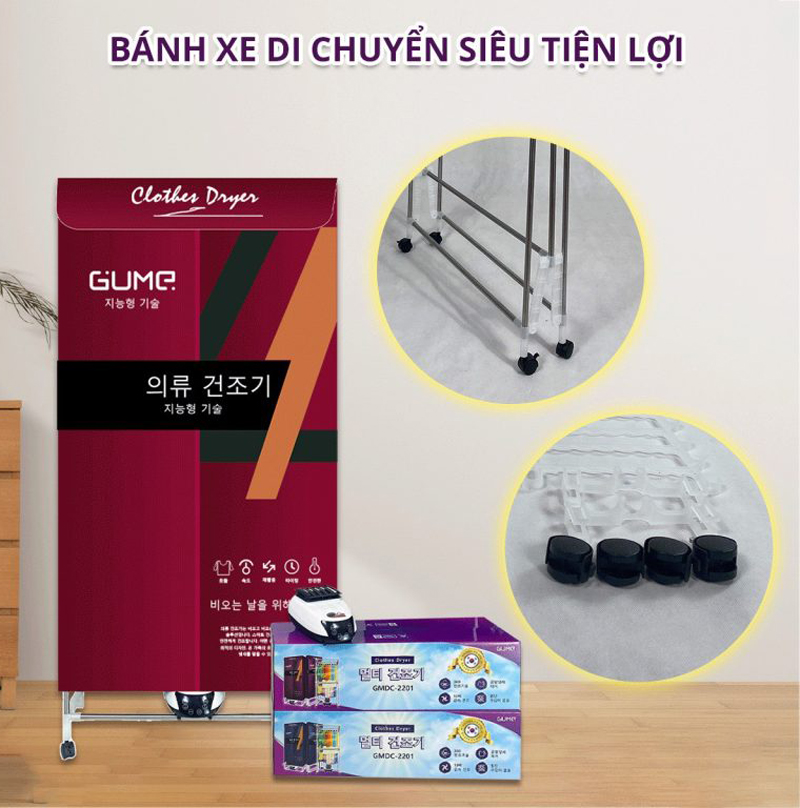 Tủ sấy quần áo Gume GMDC-2201 - Hàng chính hãng