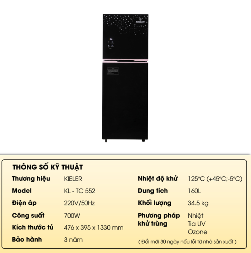 Tủ tiệt trùng chén bát Kieler KL-TC552 - Hàng chính hãng