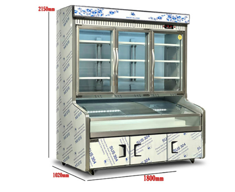 Tủ trên mát dưới đông Snow Village DC-1800FY - Hàng chính hãng