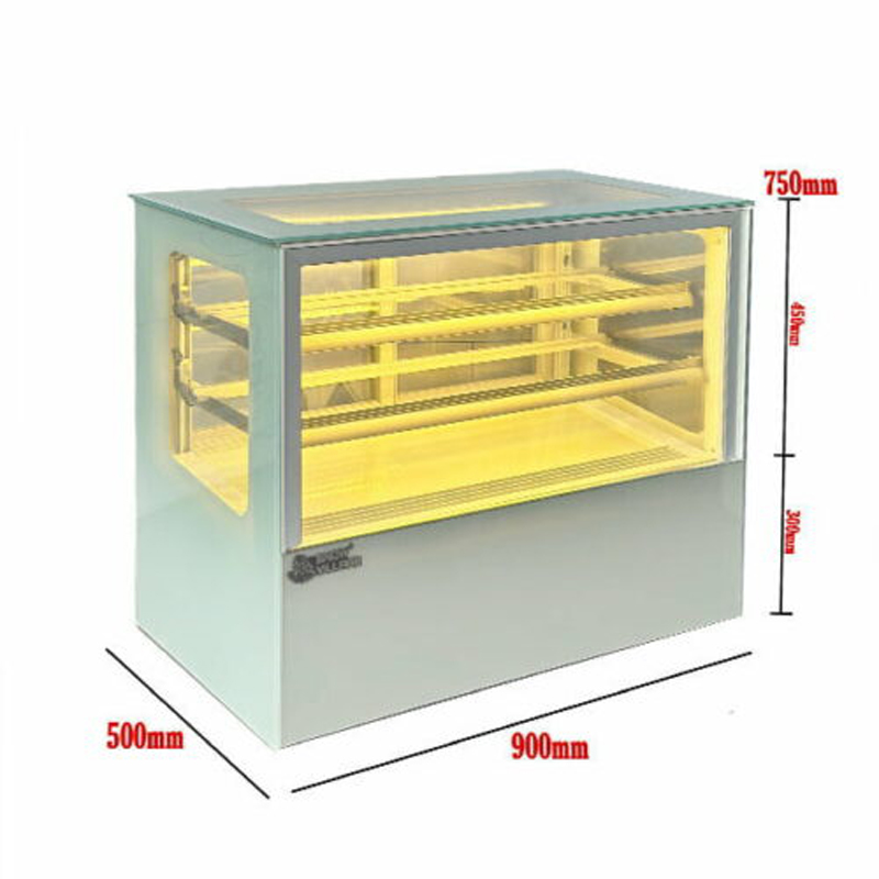 Tủ bánh kem mini kính vuông Snow Village GB-120V - Hàng chính hãng