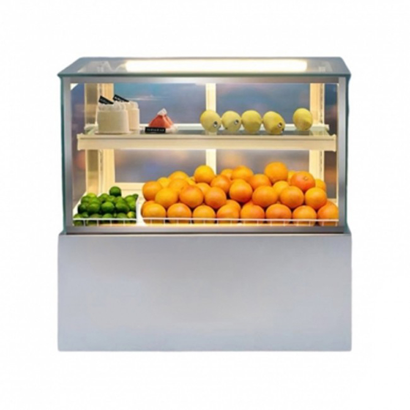Tủ bánh kem mini kính vuông Snow Village GB-120V - Hàng chính hãng