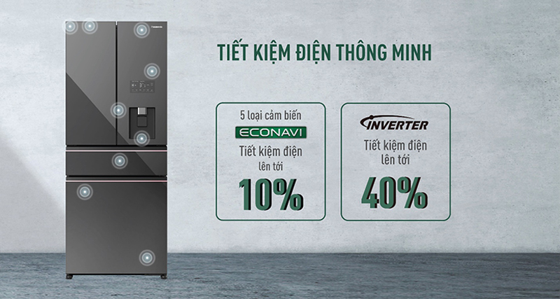 Tủ lạnh Panasonic Inverter NR-YW590YMMV (540L) - Hàng chính hãng