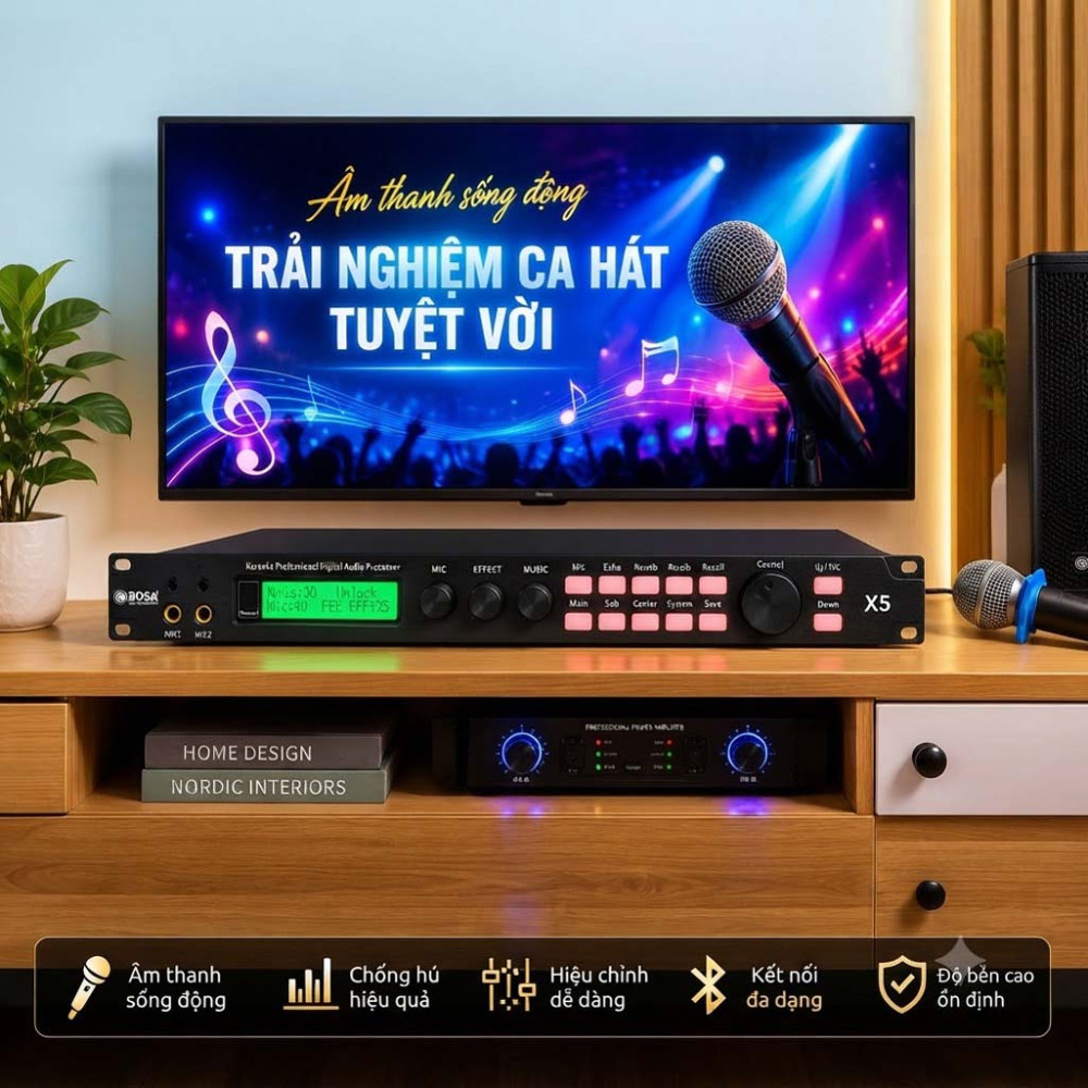 Vang số Bosa X5 NEW - Hàng chính hãng