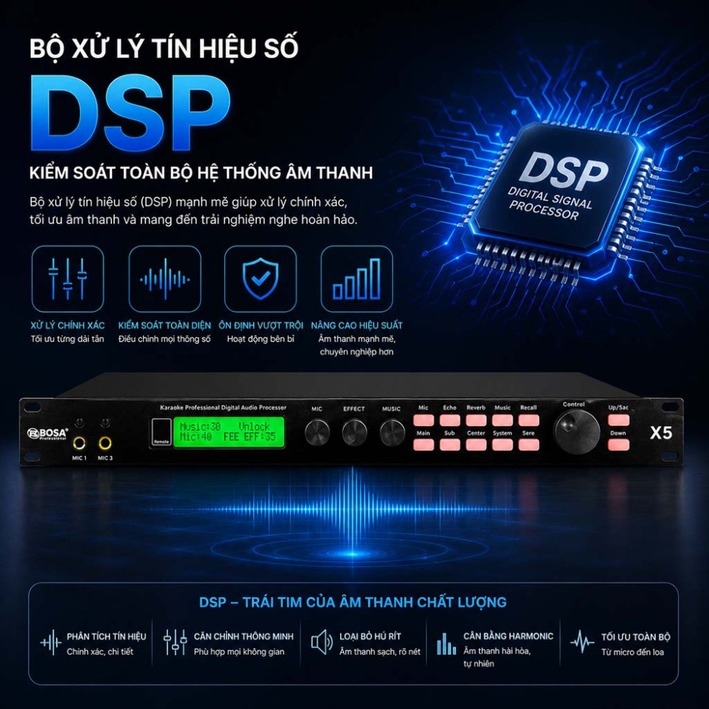Vang số Bosa X5 NEW - Hàng chính hãng