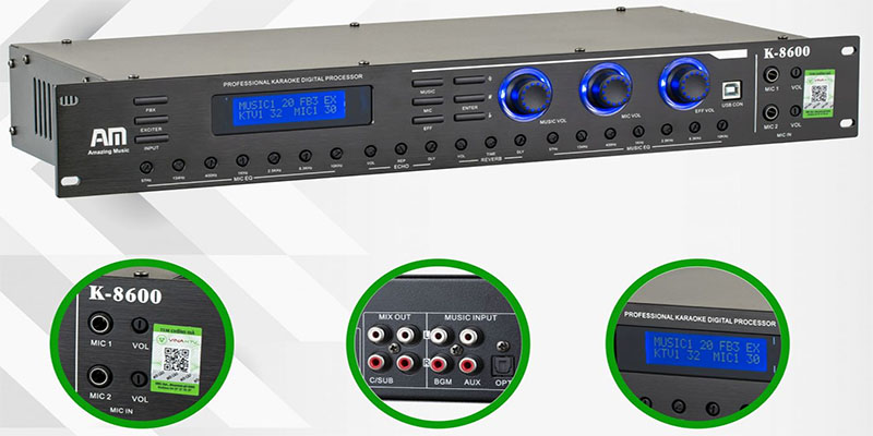Vang số karaoke VinaKTV AM K8600 - Hàng chính hãng