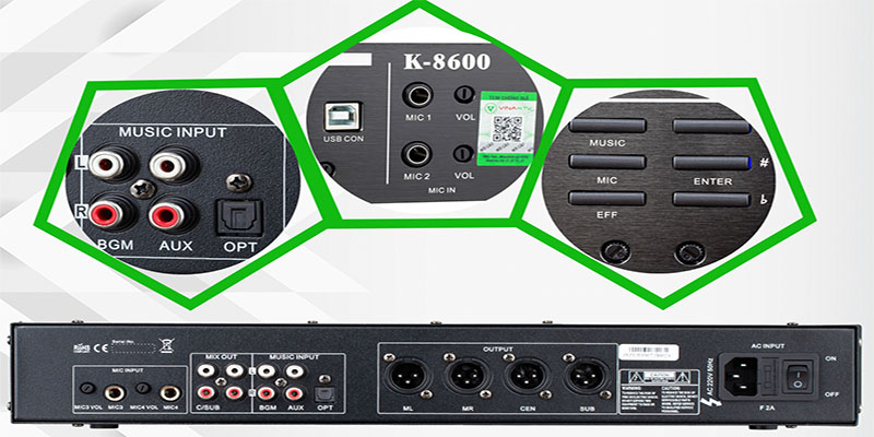Vang số karaoke VinaKTV AM K8600 - Hàng chính hãng