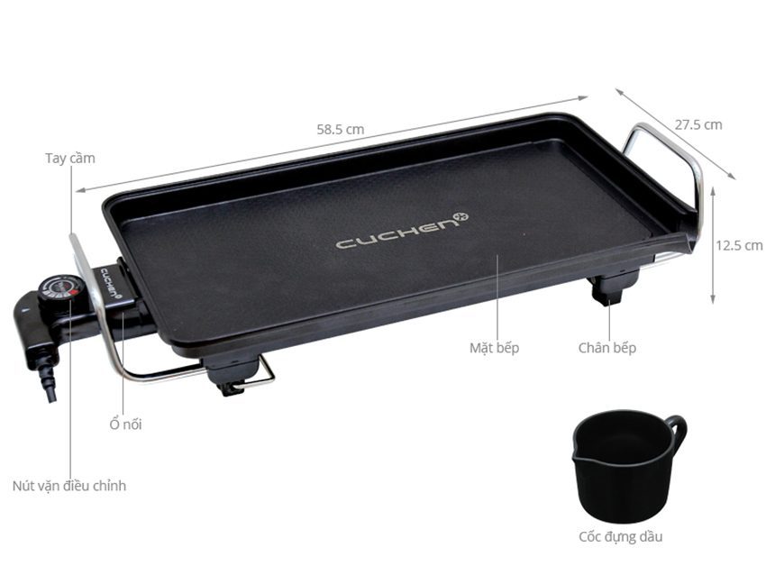 Vỉ nướng điện Cuchen CHG-G1000W - Hàng chính hãng