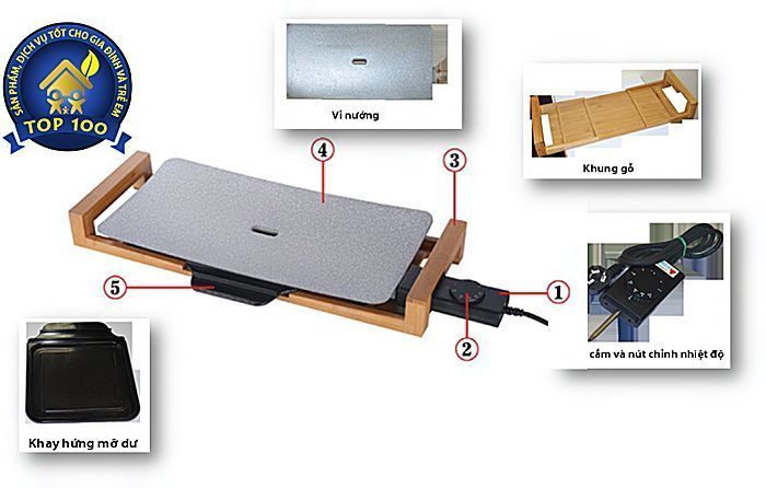 Vỉ nướng điện chống dính Osaka EG-06 - Hàng chính hãng