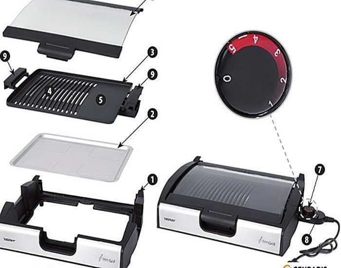 Vỉ nướng Zelmer ZGE-1000X - Hàng chính hãng