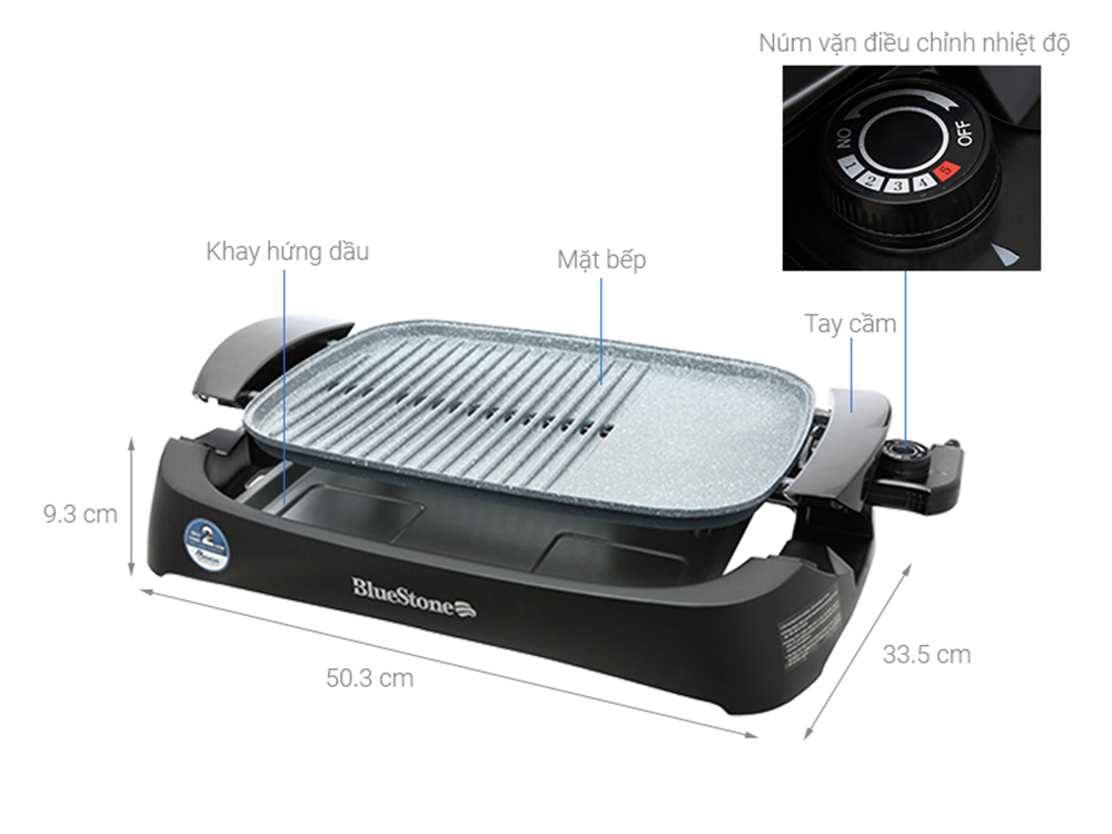 Vĩ nướng điện Bluestone EGB-7417 - Hàng chính hãng