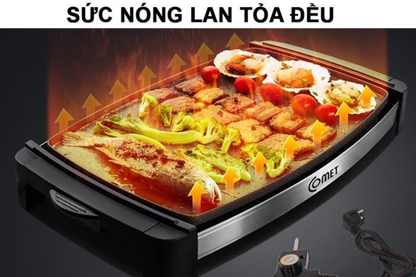 Vỉ nướng điện Comet CM5656T - Hàng chính hãng