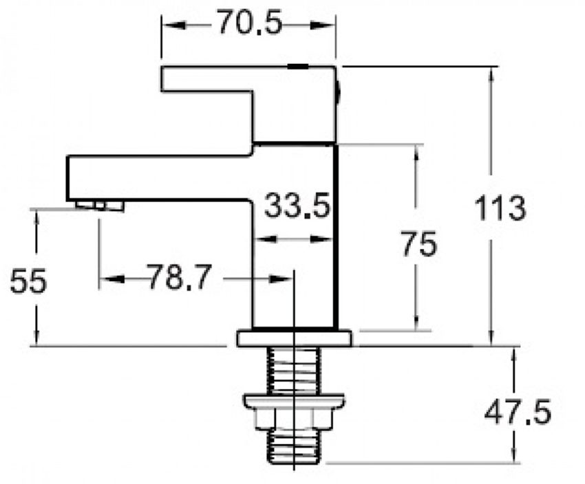 Vòi lavabo nước lạnh American Standard A-7018C - Hàng chính hãng