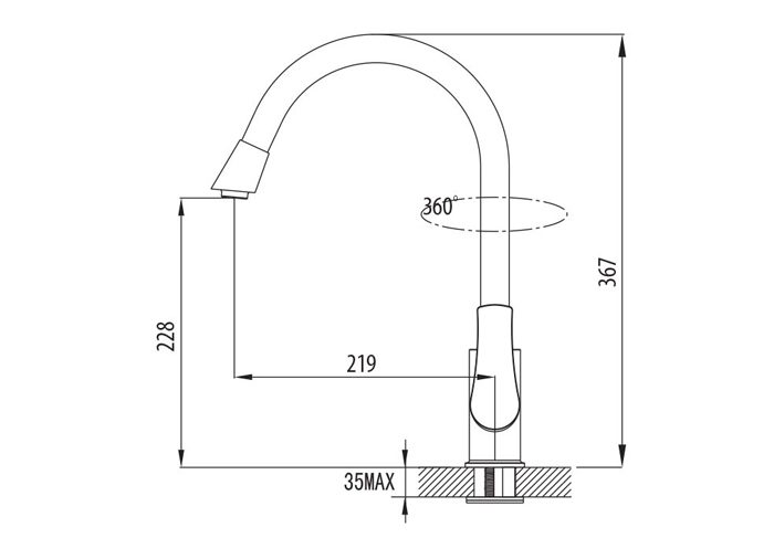 Vòi rửa chén bát Malloca K279C - Hàng chính hãng