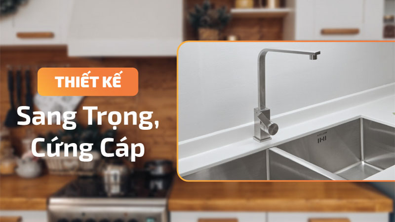 Vòi rửa chén nóng lạnh Malloca K118-S - Hàng chính hãng