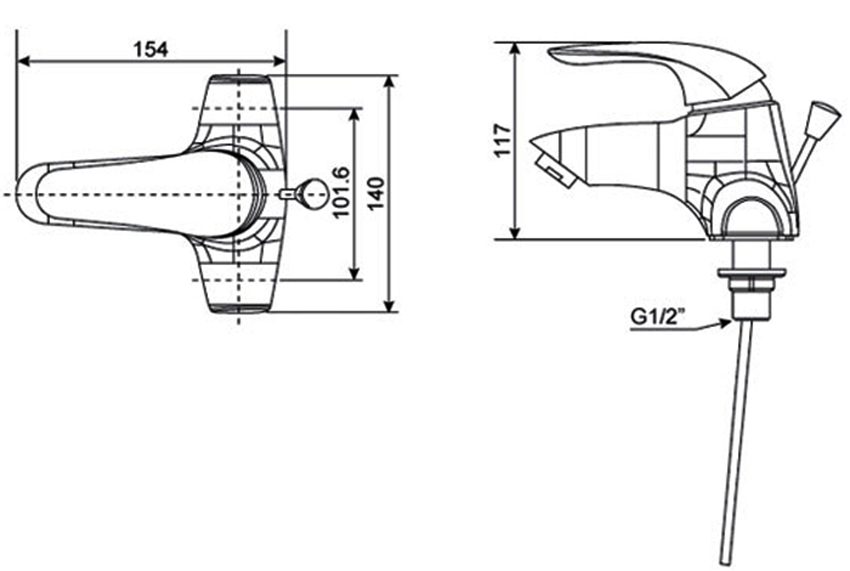 Vòi rửa mặt nóng lạnh American Standard WF-1502 - Hàng chính hãng