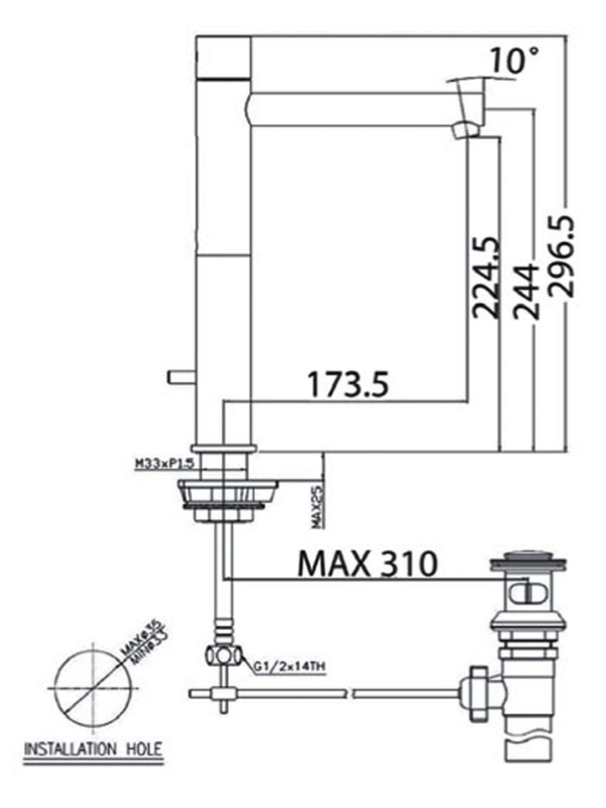 Vòi rửa mặt nóng lạnh American Standard WF-3202 - Hàng chính hãng